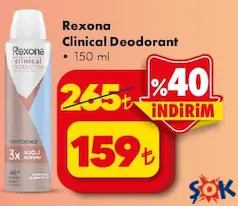 REXONA CLİNİCAL DEODORANT 150 ML